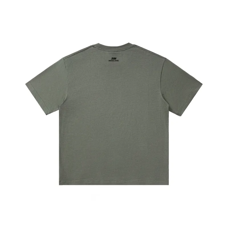 ZMOH T-Shirt Unisex Linen Brown-11