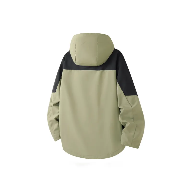 Feiyue Water Resistant Windproof Warm Water Repellent Cold Resistant Rainproof Windbreaker Jacket Unisex Ivory White-5