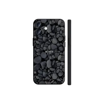 Wei Xin TPU Material Black Pebble Phone Cases Compatible With IPhone 16/15 Pro Max/Apple 13/14 Pro Max Collection