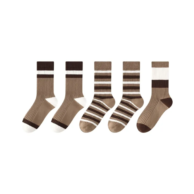 PLANDOO Mid Calf Socks Unisex 5 Pack-18