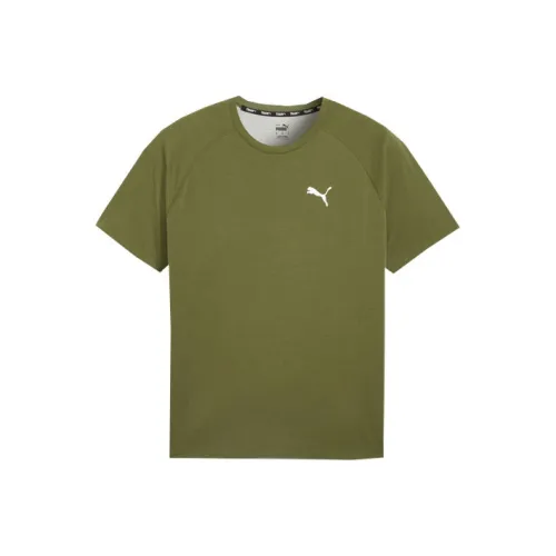 PUMA Evolve Triblend T-Shirt Men's Olive Green
