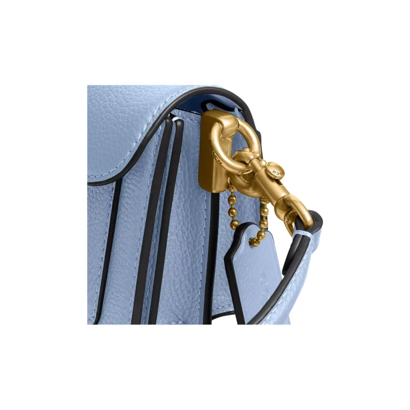 COACH Tabby Leather Crossbody Bag Shoulder Bag Small Size Women's Blue-3