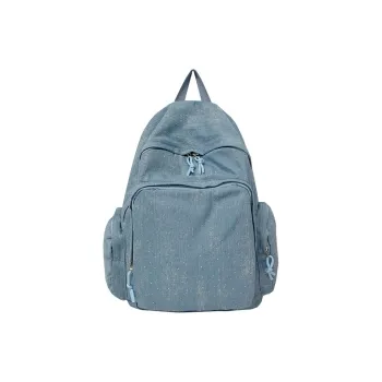 LUVISTRUE Denim Backpacks Regular Women's Blue/Dark Blue/Black