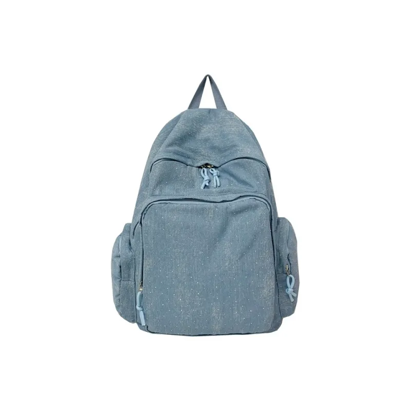 LUVISTRUE Denim Backpacks Regular Women's Blue/Dark Blue/Black-0