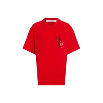 CALVIN KLEIN T Shirt Unisex Red