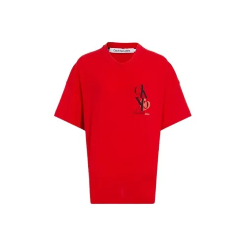 CALVIN KLEIN T Shirt Unisex Red