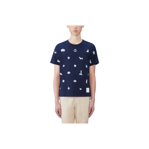 THOM BROWNE Jersey Nautical Short Sleeve T Shirt