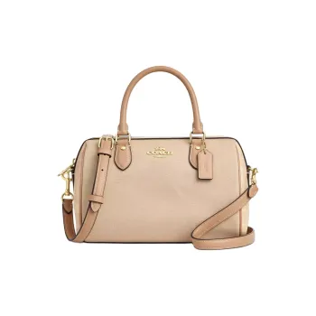 COACH Rowan Coated Canvas Handbag Medium Size Women's Brown