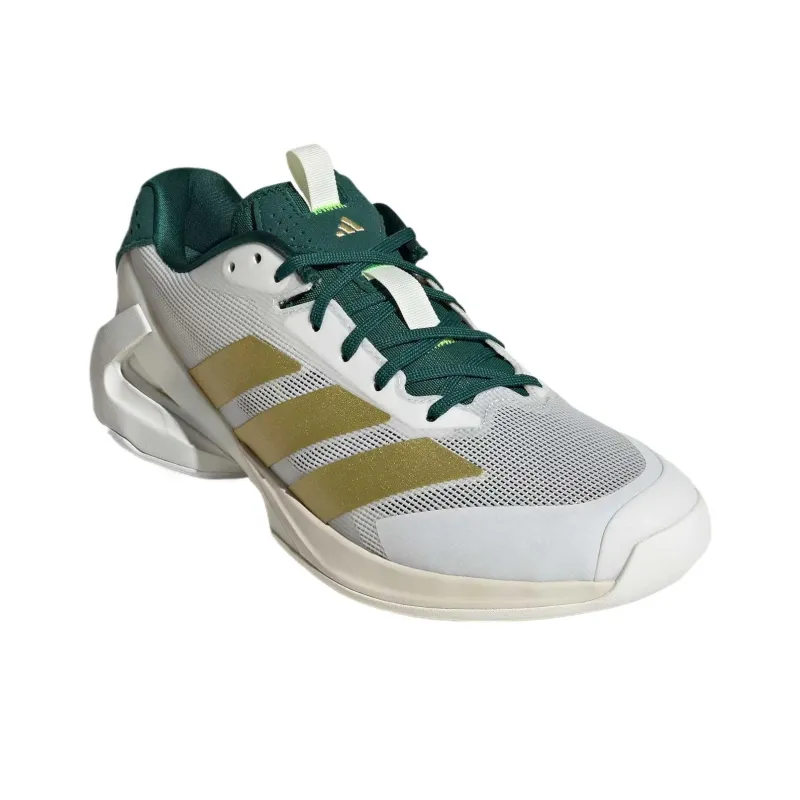 Adidas Adizero Ubersonic 5 Slip Resistant, Abrasion Resistant, Breathable Low Top Tennis Shoes Men's Bright White-2