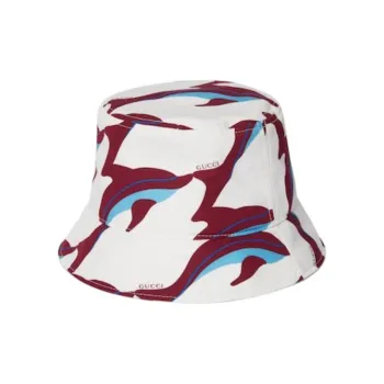 GUCCI 100% Cotton, Canvas, Viscose Bucket Hats Unisex White