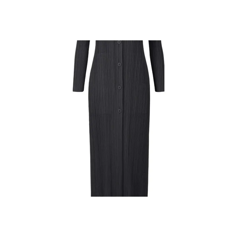 PLEATS PLEASE ISSEY MIYAKE Long Sleeved Dress Women's Black-1