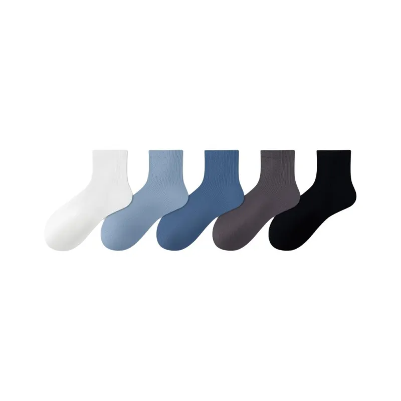 MIIOW Mid Calf Socks Men's 5 Pack-11