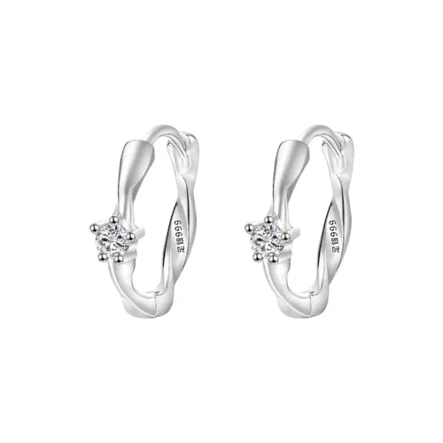 SWEET PLANET S999 Fine Silver Stud Earrings Women's