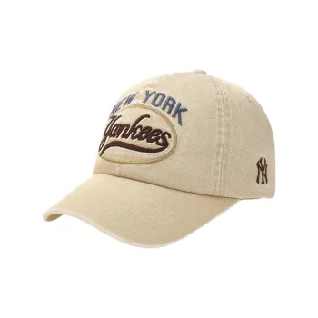 MLB 100% Cotton, Polyester Blend Baseball Caps Unisex Beige
