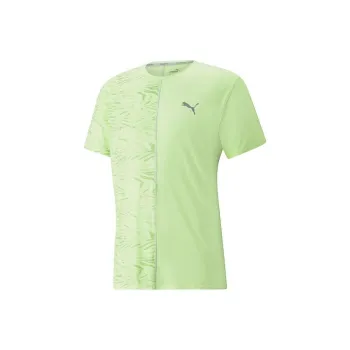 PUMA Running Graphic T Shirt Men's Grass Green