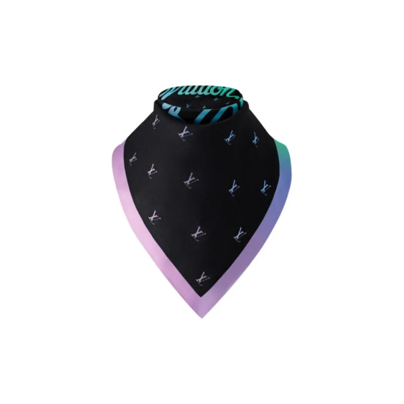 LOUIS VUITTON Mulberry Silk Headwraps Men's Black-1