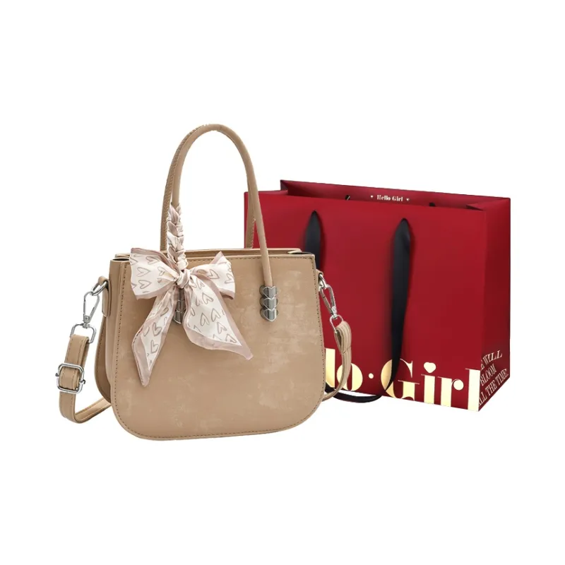 GOX PU One Shoulder Handbag Women's White/Gray/Black/Khaki/Blue/Pink-13