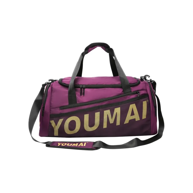 Deli Bear Nylon Gym Bag Large Size Unisex Black/Pink/Khaki/Purple/Army Green-10