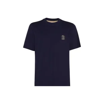 Brunello Cucinelli Logo Embroidered Crewneck T Shirt