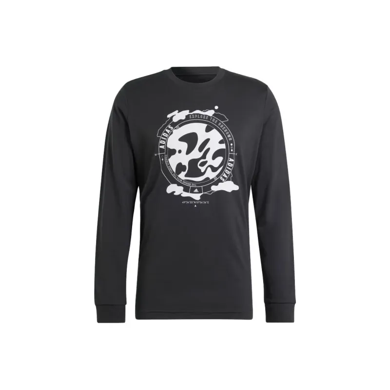 Adidas Free Shipping With AdiClub City Escape Town Camo Long Sleeve Graphic Tee-0