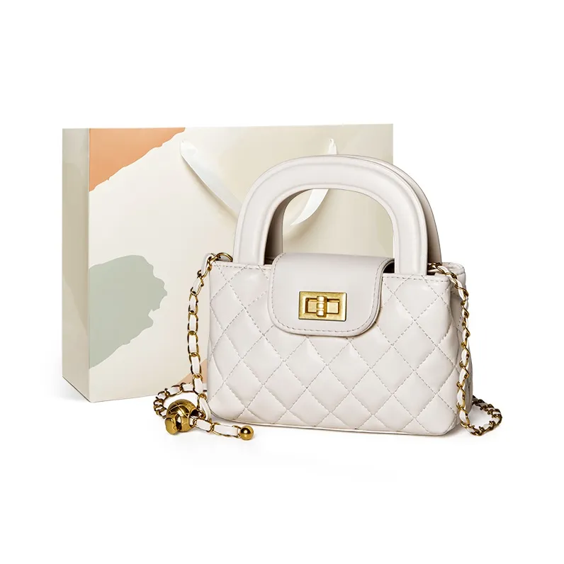15 MINS Synthetic Leather Portable Crossbody Bag Shoulder Bag Mini Women's Pink/White/Black-4