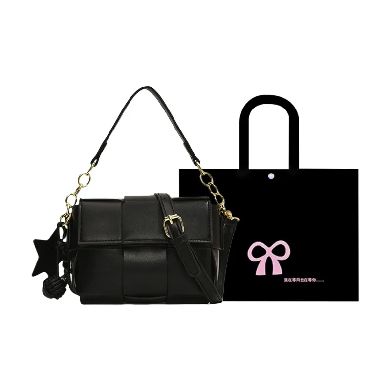 HACIN PU Shoulder Bag, Crossbody Bag, Handbag Women's Pearl White/Pearl Pink/Silver/Black-1
