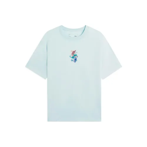 LiNing Sports Life Collection T-Shirt Men's Thin Bowl Blue
