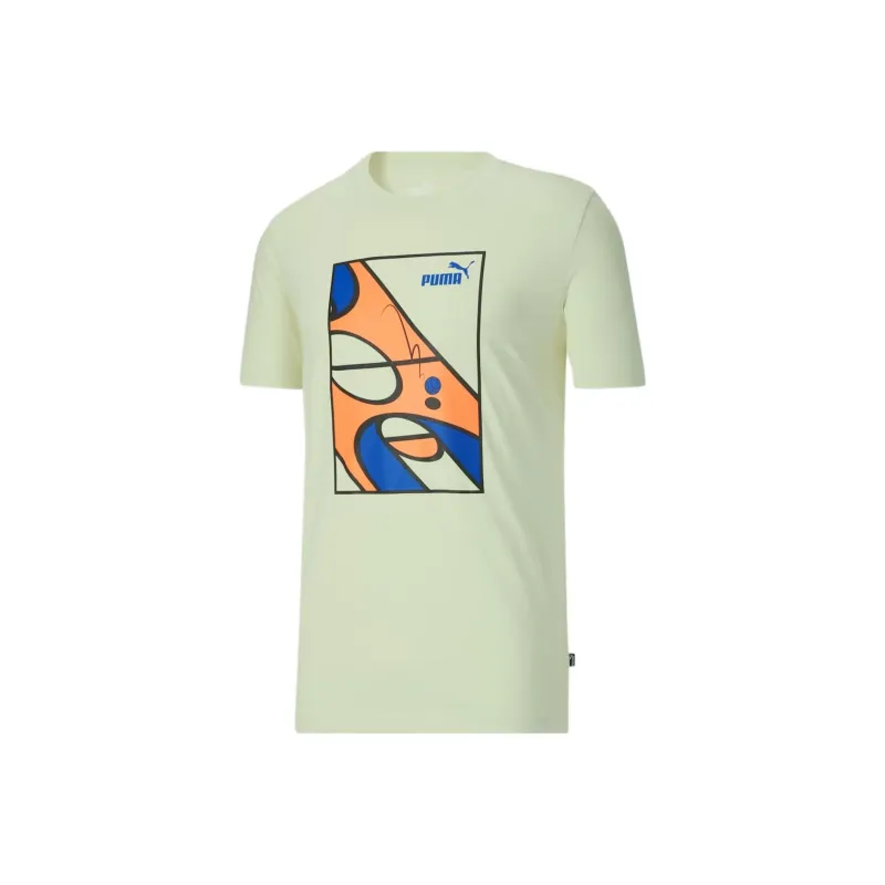 PUMA Hoops Court T-Shirts Men Light Green-0