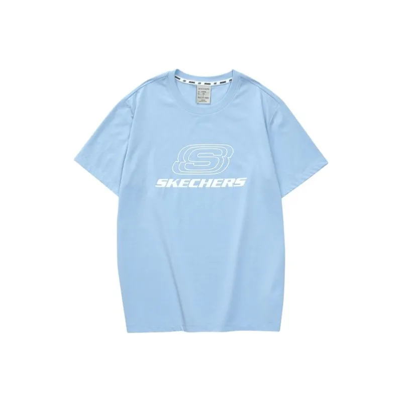 Skechers Colorful T Shirts Unisex Cerulean Sky/0147-0