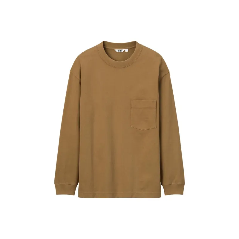 UNIQLO T-Shirt Unisex Light Brown-0