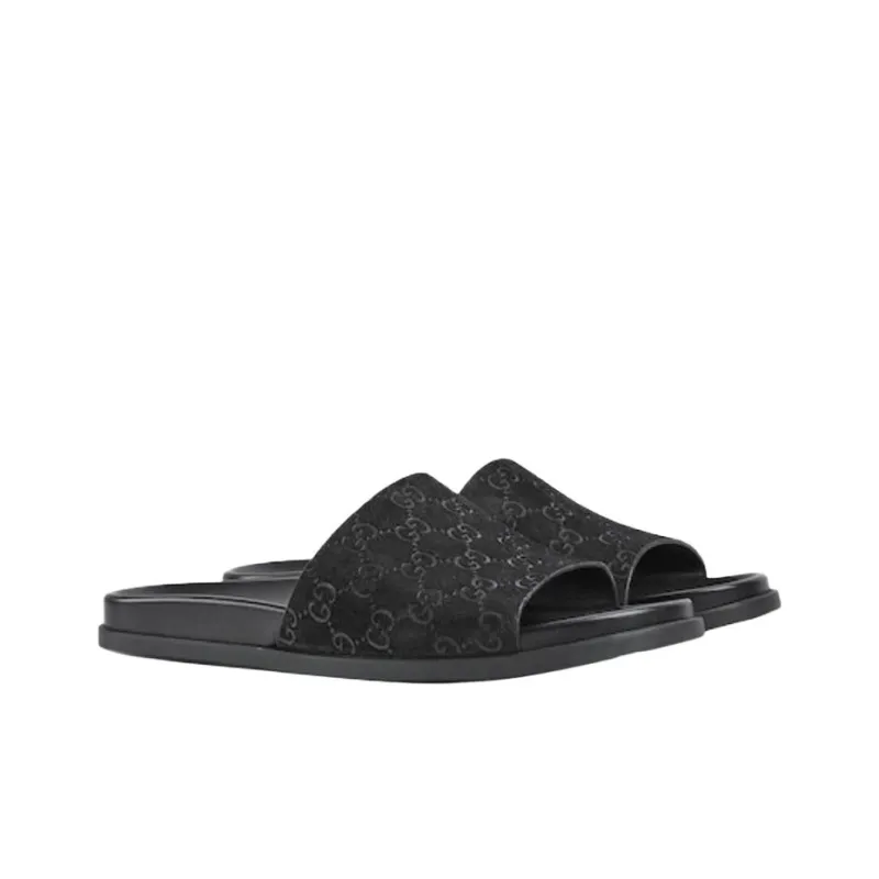 GUCCI Slide Slippers Men's Black-2