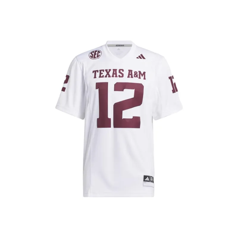 Adidas Free Shipping With AdiClub Texas A&M Football Off-Field Away Jersey-0