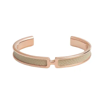 HERMES Calfskin Bangles Women's Light Gold