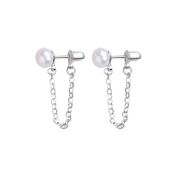 ZHOUBAIFU Pearl Stud Earrings Unisex