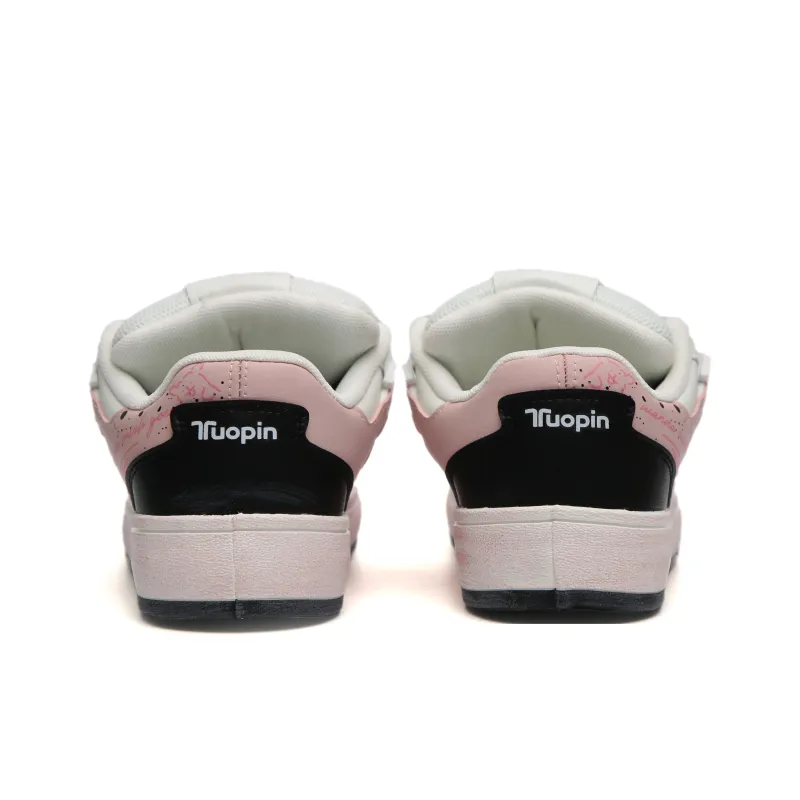 TUOPIN Low Top Skateboard Shoes Women's Pink Green-10