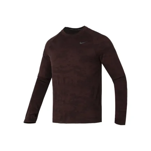 Nike Long Sleeved T Shirts Men's Dark Brown