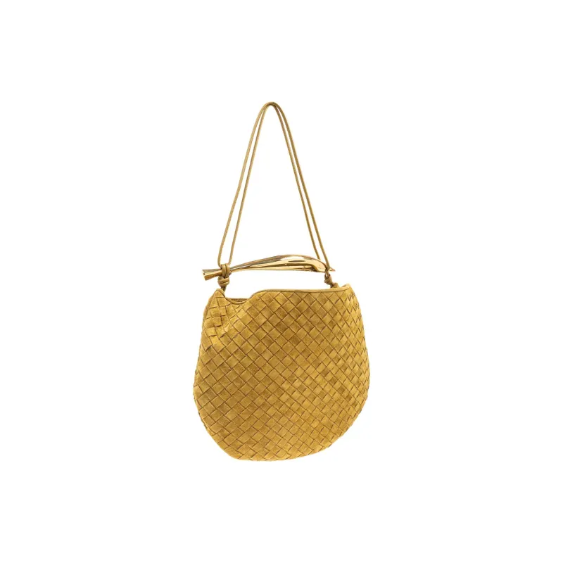 Bottega Veneta SARDINE Suede Shoulder Bag, Crossbody Bag, Handbag Large Size Women's Brown-1