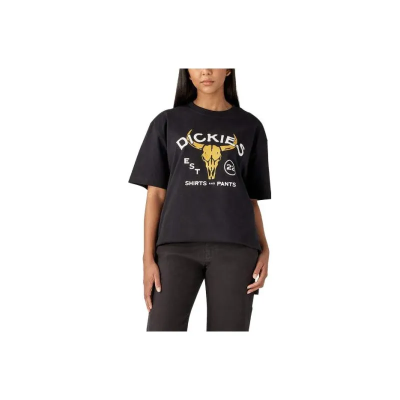 Dickies Bull Skull Heavyweight T-Shirt T-Shirt Unisex Black-0