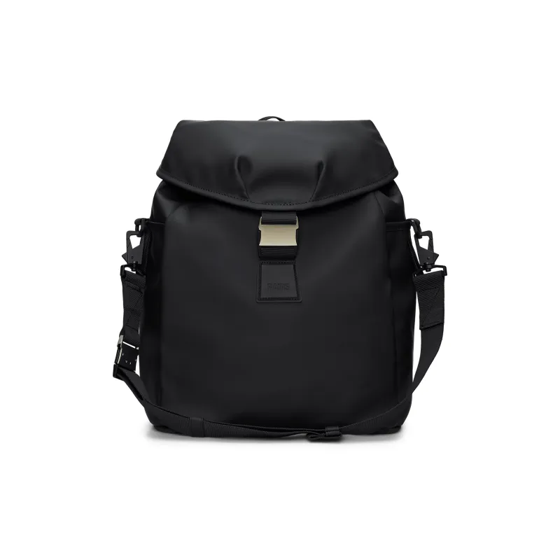 Rains Polyester Backpack Unisex Black/Rose Brown/Soft Light Yellow-1