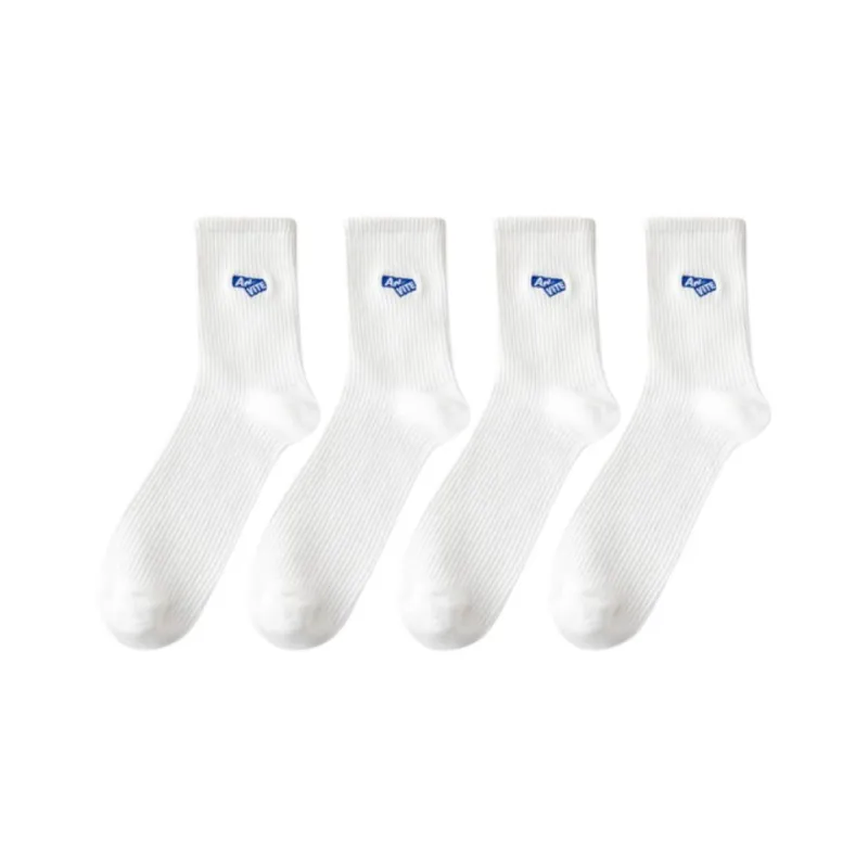 Temooues Mid Calf Socks Unisex 4 Pack-11