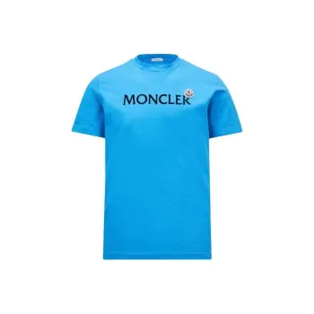 Moncler Flocked Crewneck T Shirt