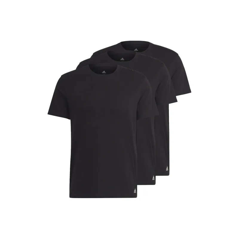 Adidas ACTIVE FLEX COTTON CREWNECK SHIRT UNDERWEAR T-Shirt Men's 3 Pack Black-0