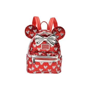 Disney Synthetic Leather Backpack Women's Red