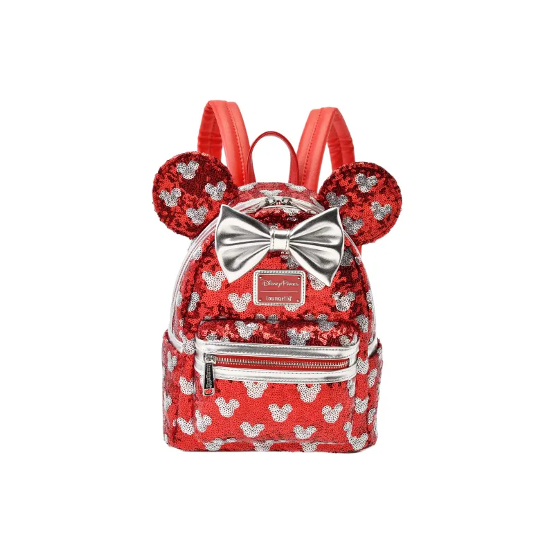 Disney Synthetic Leather Backpack Women's Red-0