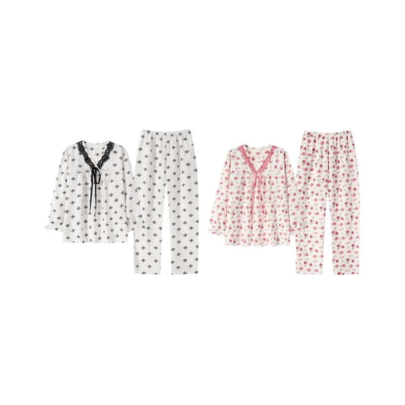 Herbal Primer Pajama Set Women's Combo Set-36