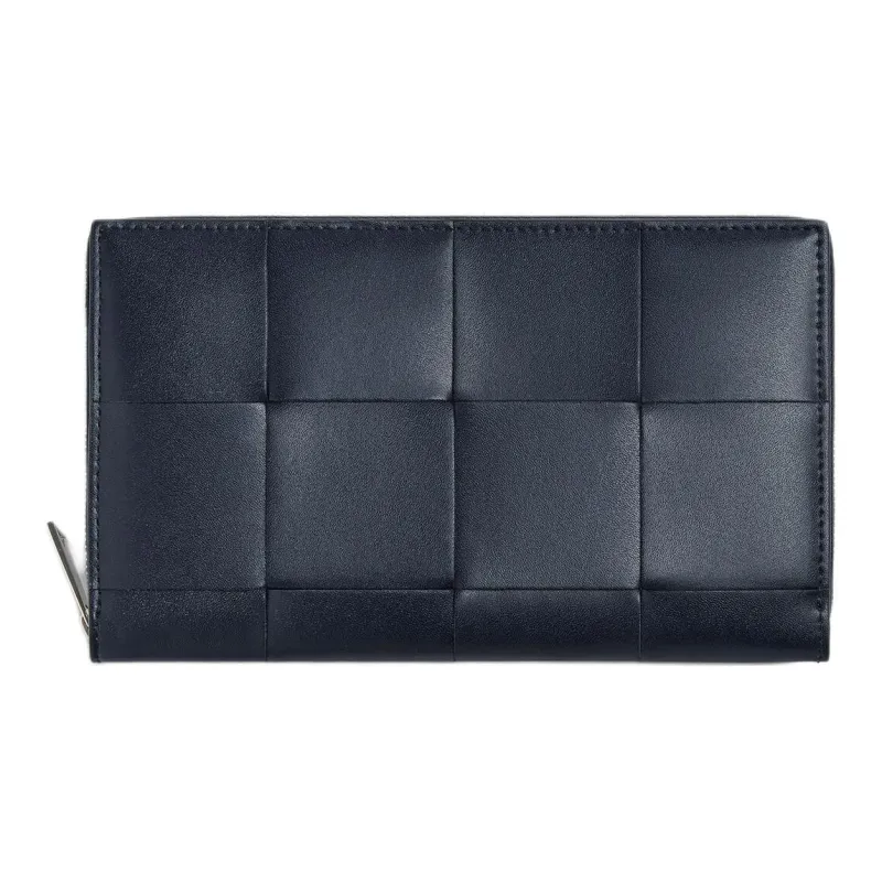 Bottega Veneta CASSETTE Calfskin Wallet Men's Space Blue & Sapele Red-0