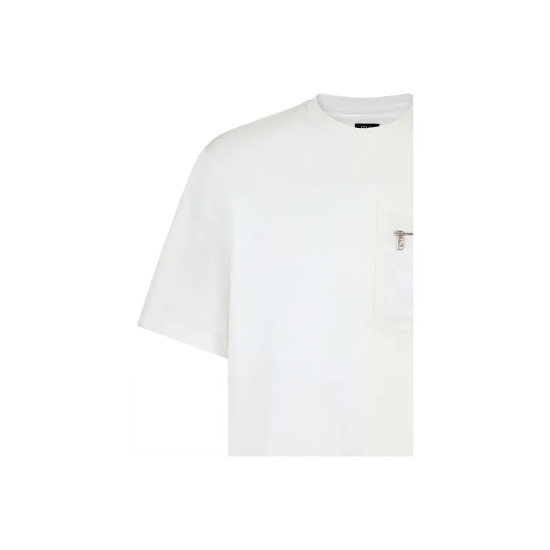 FENDI Monogrammed Pocket Crewneck T Shirt-5
