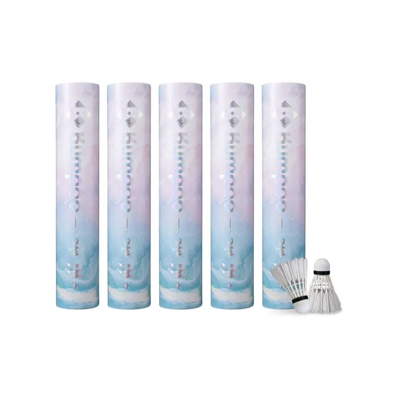 KUMPOO Nebula Series Goose Feather Shuttlecock 10 Pack Goose Feather Everyday Shuttlecocks-10
