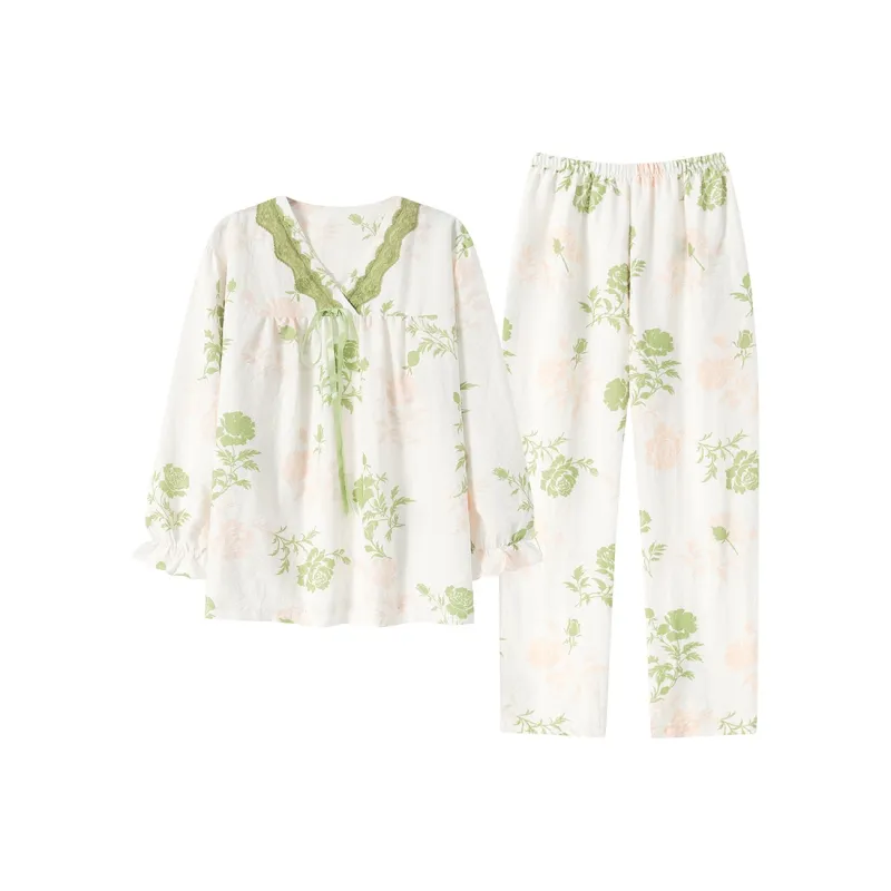 Herbal Primer Pajama Set Women's Combo Set-0