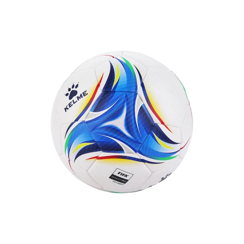 KELME Size 5 Ball Soccer PU White Neon Blue-5